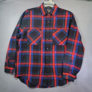 Smiths Workwear Flannel Shirt Mens Size Xl Checkered Red Black And Blue Sacket
